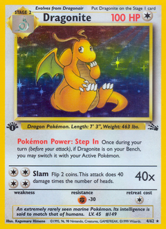 1999 Fossil Dragonite Holo
