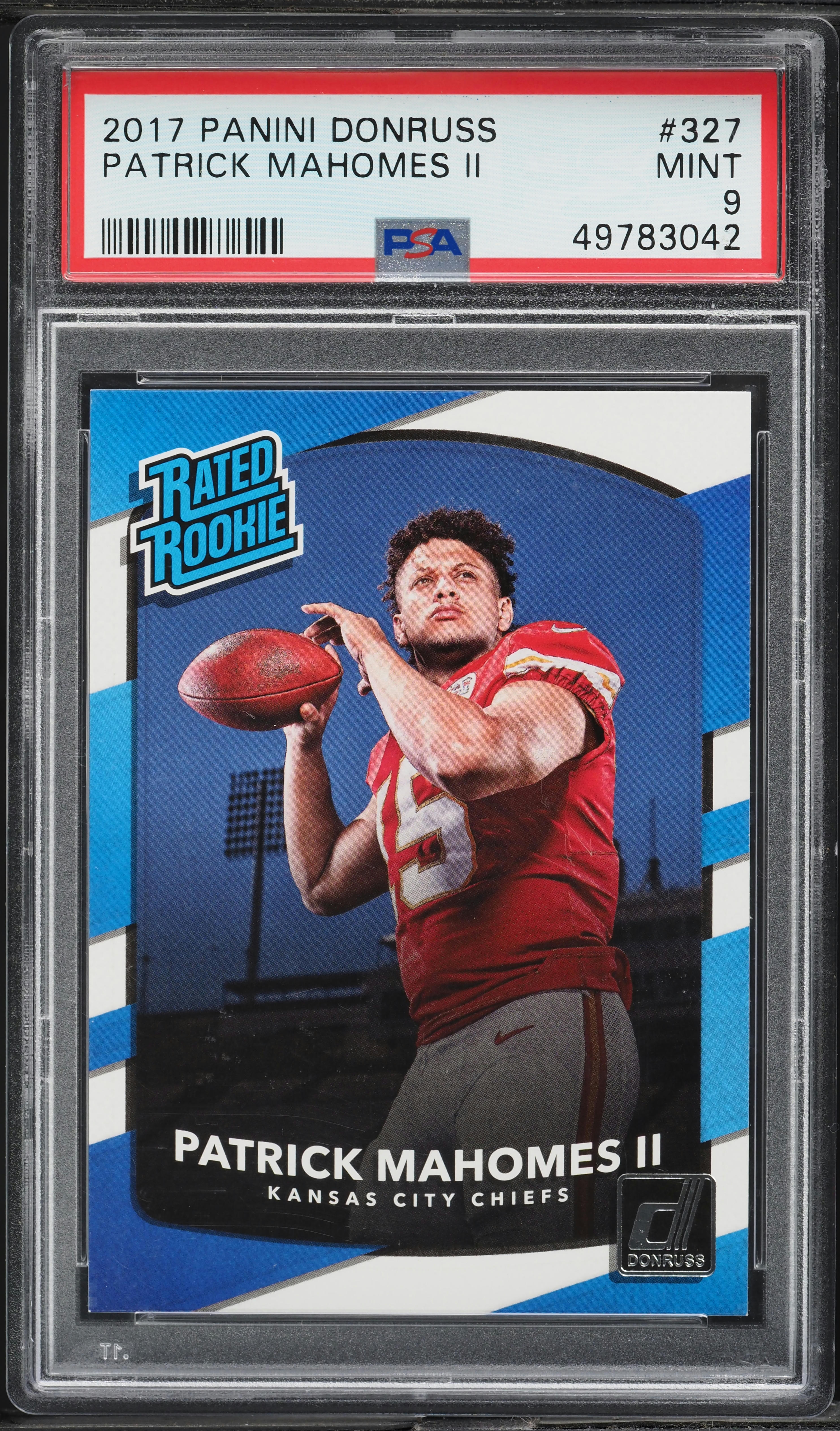 2017 Donruss Football Patrick Mahomes II Rated Rookie