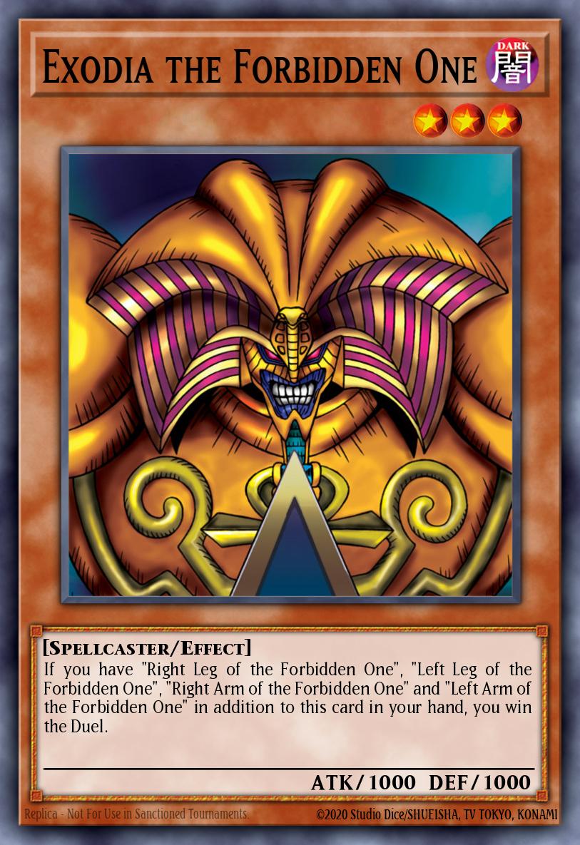 2002 Legend of Blue Eyes White Dragon Exodia the Forbidden One