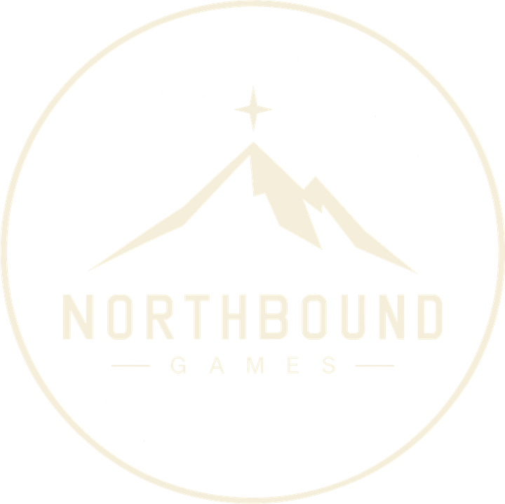 Northbound Games mountain and north star logo